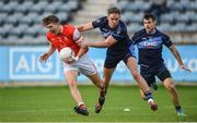 30 September 2017; Michael Fitzsimons of Cuala in action against Declan Donnelly of St. Judes during the Dublin County Senior Football Championship Quarter-Final match between Cuala and St Jude's at Parnell Park in Dublin. Photo by David Fitzgerald/Sportsfile