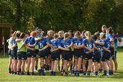30 September 2017; Leinster huddle before the start of the second half during the U18 Interprovincial Series match between Leinster and Ulster at North Kildare RFC in Kilcock, Co Kildare. Photo by Matt Browne/Sportsfile