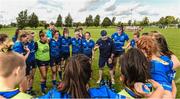 30 September 2017; Niall Neville head coach of Leinster with his players during the U18 Interprovincial Series match between Leinster and Ulster at North Kildare RFC in Kilcock, Co Kildare. Photo by Matt Browne/Sportsfile