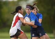 30 September 2017; Katlynn Doran of Leinster is tackled by Mya Alcorn of Ulster during the U18 Interprovincial Series match between Leinster and Ulster at North Kildare RFC in Kilcock, Co Kildare. Photo by Matt Browne/Sportsfile