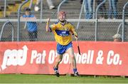 19 July 2012; David O'Halloran, Clare, celebrates after scoring his side's first goal. Bord Gáis Energy Munster GAA Hurling Under 21 Championship Semi-Final, Clare v Waterford, Cusack Park, Ennis, Co. Clare. Picture credit: Diarmuid Greene / SPORTSFILE