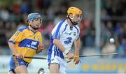 19 July 2012; Padraig Prendergast, Waterford, in action against Patrick O'Connor, Clare. Bord Gáis Energy Munster GAA Hurling Under 21 Championship Semi-Final, Clare v Waterford, Cusack Park, Ennis, Co. Clare. Picture credit: Diarmuid Greene / SPORTSFILE