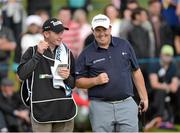 28 June 2012; Shane Lowry, right, and his caddie Dermot Byrne, during the 2012 Irish Open Golf Championship. Royal Portrush, Portrush, Co. Antrim. Picture credit: Oliver McVeigh / SPORTSFILE