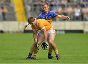 21 July 2012; Tony Scullion, Antrim, in action against Brian Fox, Tipperary. GAA Football All-Ireland Senior Championship Qualifier, Round 3, Tipperary v Antrim, Semple Stadium, Thurles, Co. Tipperary. Picture credit: Barry Cregg / SPORTSFILE