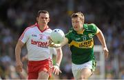 21 July 2012; James O'Donoghue, Kerry, in action against Aidan McCrory, Tyrone. GAA Football All-Ireland Senior Championship Qualifier, Round 3, Kerry v Tyrone, Fitzgerald Stadium, Killarney, Co. Kerry. Picture credit: Diarmuid Greene / SPORTSFILE