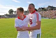 21 July 2012; Kerry's Colm Cooper, left, and Kieran Donaghy celebrate after victory over Tyrone. GAA Football All-Ireland Senior Championship Qualifier, Round 3, Kerry v Tyrone, Fitzgerald Stadium, Killarney, Co. Kerry. Picture credit: Diarmuid Greene / SPORTSFILE