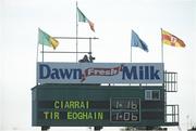 21 July 2012; A general view of the final score on the scoreboard after the game. GAA Football All-Ireland Senior Championship Qualifier, Round 3, Kerry v Tyrone, Fitzgerald Stadium, Killarney, Co. Kerry. Picture credit: Diarmuid Greene / SPORTSFILE