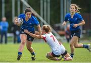 30 September 2017; Casey O'Brien of Leinster is tackled by Katie Hetherington of Ulster during the U18 Interprovincial Series match between Leinster and Ulster at North Kildare RFC in Kilcock, Co Kildare. Photo by Matt Browne/Sportsfile