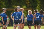 30 September 2017; Judy Bobbet captain of Leinster with her team-mates during the U18 Interprovincial Series match between Leinster and Ulster at North Kildare RFC in Kilcock, Co Kildare. Photo by Matt Browne/Sportsfile