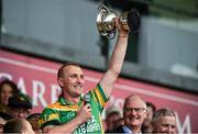 1 October 2017; Kilcormac-Killoughey captain Peter Healion lifts the Sean Robbins Cup after the Offaly County Senior Hurling Championship Final match between St Rynagh's and Kilcormac-Killoughey at Bord na Móna Park in Tullamore, Co. Offaly. Photo by Matt Browne/Sportsfile