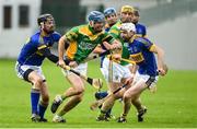 1 October 2017; James Gorman of Kilcormac-Killoughey in action against Garry Conneely and Dermot Shortt of St Rynagh's during the Offaly County Senior Hurling Championship Final match between St Rynagh's and Kilcormac-Killoughey at Bord na Móna Park in Tullamore, Co. Offaly. Photo by Matt Browne/Sportsfile