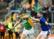 1 October 2017; Dan Currams of Kilcormac-Killoughey in action against Niall Wynne of St Rynagh's during the Offaly County Senior Hurling Championship Final match between St Rynagh's and Kilcormac-Killoughey at Bord na Móna Park in Tullamore, Co. Offaly. Photo by Matt Browne/Sportsfile