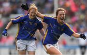 24 September 2017; Catherina Walsh, left, and Gillian O'Brien of Tipperary celebrate after the TG4 Ladies Football All-Ireland Intermediate Championship Final match between Tipperary and Tyrone at Croke Park in Dublin. Photo by Brendan Moran/Sportsfile