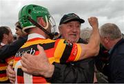 1 October 2017; Tony of Spain of Ardclough celebrates with Ardclough Hurling Chairman Noel Burke after the Kildare County Senior Hurling Championship Final match between Ardclough and Naas at St Conleth's Park in Newbridge, Co. Kildare. Photo by Piaras Ó Mídheach/Sportsfile