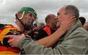 1 October 2017; Tony of Spain of Ardclough celebrates with club member Noel O'Sullivan after the Kildare County Senior Hurling Championship Final match between Ardclough and Naas at St Conleth's Park in Newbridge, Co. Kildare. Photo by Piaras Ó Mídheach/Sportsfile