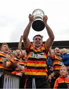 1 October 2017; Ardclough captain Paudie Ryan lifts The Tony Carew Cup after the Kildare County Senior Hurling Championship Final match between Ardclough and Naas at St Conleth's Park in Newbridge, Co. Kildare. Photo by Piaras Ó Mídheach/Sportsfile