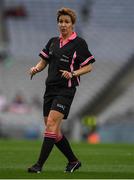 24 September 2017; Referee Angela Gallagher during the TG4 Ladies Football All-Ireland Junior Championship Final match between Derry and Fermanagh at Croke Park in Dublin. Photo by Brendan Moran/Sportsfile
