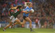 24 September 2017; Nicole Owens of Dublin in action against Doireann Hughes of Mayo during the TG4 Ladies Football All-Ireland Senior Championship Final match between Dublin and Mayo at Croke Park in Dublin. Photo by Brendan Moran/Sportsfile