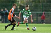30 September 2017; Evan Caffery of Shamrock Rovers in action against Ryan McCormack of Athlone Town during the SSE Airtricity National U15 League match between Shamrock Rovers and Athlone Town at Roadstone in Tallaght, Dublin. Photo by Sam Barnes/Sportsfile