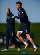 2 October 2017; Republic of Ireland's James McCarthy and fitness coach Dan Horan, left, during squad training at the FAI National Training Centre in Abbotstown, Dublin. Photo by Stephen McCarthy/Sportsfile
