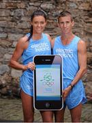 24 July 2012; Electric Ireland and the OCI link up with Olympic athletes, Robert and Marian Heffernan to launch the official Team Ireland App for the London 2012 Olympics. The App is a great way to keep up to date with all the news about the Irish athletes competing in the Olympics. The App is free and available on iPhone. Ely Place, Dublin. Picture credit: David Maher / SPORTSFILE