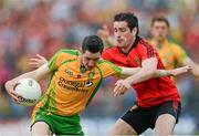 22 July 2012; Mark McHugh, Donegal, in action against Kevin McKernan, Down. Ulster GAA Football Senior Championship Final, Donegal v Down, St. Tiernach's Park, Clones, Co. Monaghan. Photo by Sportsfile