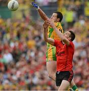 22 July 2012; Michael Murphy, Donegal, in action against Dan Gordon, Down. Ulster GAA Football Senior Championship Final, Donegal v Down, St. Tiernach's Park, Clones, Co. Monaghan. Picture credit: Oliver McVeigh / SPORTSFILE