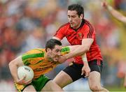 22 July 2012; Mark McHugh, Donegal, in action against Kevin McKernan, Down. Ulster GAA Football Senior Championship Final, Donegal v Down, St. Tiernach's Park, Clones, Co. Monaghan. Photo by Sportsfile