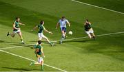 22 July 2012; Bernard Brogan, Dublin, scores a point in the second half despite the efforts of Micky Burke, left, Eoghan Harrington, 18, Shane McAnarney, and Bryan Menton, right, Meath. Leinster GAA Football Senior Championship Final, Dublin v Meath, Croke Park, Dublin. Picture credit: Dáire Brennan / SPORTSFILE