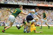 22 July 2012; Bernard Brogan, Dublin, in action against David Gallager and Kevin Reilly, left, Meath. Leinster GAA Football Senior Championship Final, Dublin v Meath, Croke Park, Dublin. Picture credit: Brian Lawless / SPORTSFILE