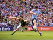 22 July 2012; Michael Darragh MacAuley, Dublin, in action against Eoghan Harrington, Meath. Leinster GAA Football Senior Championship Final, Dublin v Meath, Croke Park, Dublin. Picture credit: David Maher / SPORTSFILE