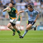 22 July 2012; Cian Ward, Meath, in action against Kevin Nolan, Dublin. Leinster GAA Football Senior Championship Final, Dublin v Meath, Croke Park, Dublin. Picture credit: David Maher / SPORTSFILE