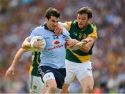 22 July 2012; Michael Darragh MacAuley, Dublin, in action against Brian Meade, Meath. Leinster GAA Football Senior Championship Final, Dublin v Meath, Croke Park, Dublin. Picture credit: Ray McManus / SPORTSFILE