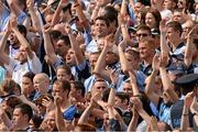 22 July 2012; Spectators on Hill 16, including former manager Paul Caffrey, celebrate the second Dublin goal. Leinster GAA Football Senior Championship Final, Dublin v Meath, Croke Park, Dublin. Picture credit: Ray McManus / SPORTSFILE