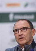 2 October 2017; Republic of Ireland manager Martin O'Neill during press conference at the FAI National Training Centre in Abbotstown, Dublin. Photo by Piaras Ó Mídheach/Sportsfile