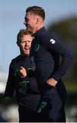 2 October 2017; Republic of Ireland's Daryl Horgan and Aiden O'Brien during squad training at the FAI National Training Centre in Abbotstown, Dublin. Photo by Stephen McCarthy/Sportsfile