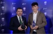 2 October 2017; Limerick’s Aaron Gillane, 2017 Bord Gáis Energy Player of the Year, with his manager Pat Donnelly at the Bord Gáis Energy Team of the Year Awards in Croke Park. Photo by Piaras Ó Mídheach/Sportsfile