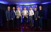 2 October 2017; Bord Gáis Energy Judges, from left, Ger Cunningham, Ken McGrath, Micheál Ó Domhnaill and Joe Canning with Kilkenny's, from left, Conor Delaney, Jason Cleere and Darren Brennan at the Bord Gáis Energy Team of the Year Awards in Croke Park. Photo by Piaras Ó Mídheach/Sportsfile