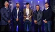 2 October 2017; Limerick’s Aaron Gillane, 2017 Bord Gáis Energy Player of the Year, centre, with Bord Gáis Energy Judges, from left, Ger Cunningham, Ken McGrath, Micheál Ó Domhnaill and Joe Canning at the Bord Gáis Energy Team of the Year Awards in Croke Park. Photo by Piaras Ó Mídheach/Sportsfile