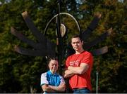 3 October 2017; Dublin footballing legend Dean Rock and Olympian Natalya Coyle call on you to volunteer for the 2018 Special Olympics Ireland Games. Pictured at the announcement is Special Olympics badminton player Rebecha McAuley with Dublin footballer Dean Rock at Special Olympics Ireland in Abbotstown, Dublin. Photo by Eóin Noonan/Sportsfile