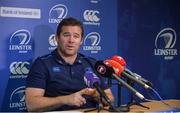 3 October 2017; Leinster scrum coach John Fogarty during a Press Conference at Leinster Rugby Headquarters, in Dublin. Photo by Sam Barnes/Sportsfile