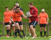 4 October 2017; Niall Scannell of Munster with scrum coach Jerry Flannery during Munster Rugby Squad Training at the University of Limerick in Limerick. Photo by Diarmuid Greene/Sportsfile