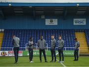 4 October 2017; Republic of Ireland players inspect the pitch prior to the UEFA European U19 Championship Qualifier match between Republic of Ireland and Azerbaijan at Regional Sports Centre in Waterford. Photo by Seb Daly/Sportsfile