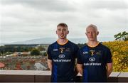 4 October 2017; Fitzgibbon hurlers Conor Delaney, Kilkenny, left, and Fergal Whitely, Dublin, in attendance during the launch of the new DCU Dóchas Éireann GAA jersey sponsored by Bank Of Ireland at, DCU, St Patrick's Campus, in Drumcondra, Dublin. Photo by Piaras Ó Mídheach/Sportsfile