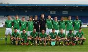 4 October 2017; Republic of Ireland squad prior to the UEFA European U19 Championship Qualifier match between Republic of Ireland and Azerbaijan at Regional Sports Centre in Waterford. Photo by Seb Daly/Sportsfile