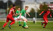 4 October 2017; Anthony Scully of Republic of Ireland in action against Murad Gayali, left, and Bahadur Haziyev of Azerbaijan during the UEFA European U19 Championship Qualifier match between Republic of Ireland and Azerbaijan at Regional Sports Centre in Waterford. Photo by Seb Daly/Sportsfile