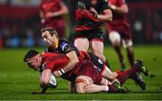 3 November 2017; Robin Copeland of Munster is tackled by Sarel Pretorius of Dragons during the Guinness PRO14 Round 8 match between Munster and Dragons at Irish Independent Park in Cork. Photo by Eóin Noonan/Sportsfile