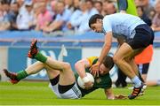 22 July 2012; Stephen Bray, Meath, in action against Cian O'Sullivan, Dublin. Leinster GAA Football Senior Championship Final, Dublin v Meath, Croke Park, Dublin. Picture credit: Brian Lawless / SPORTSFILE