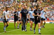 22 July 2012; Dublin manager Pat Gilroy with his players before the match. Leinster GAA Football Senior Championship Final, Dublin v Meath, Croke Park, Dublin. Picture credit: Brian Lawless / SPORTSFILE