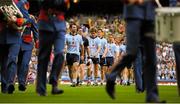 22 July 2012; Dublin captain Bryan Cullen leads his team in the pre-match parade. Leinster GAA Football Senior Championship Final, Dublin v Meath, Croke Park, Dublin. Picture credit: Brian Lawless / SPORTSFILE